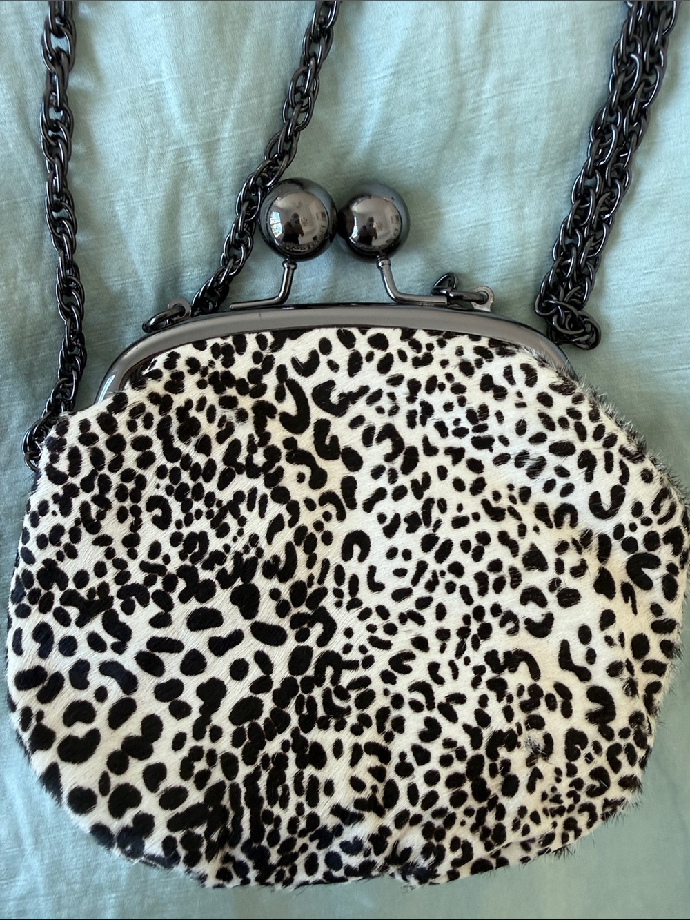 RARA AVIS Animal Print Pony Hair Crossbody Bag